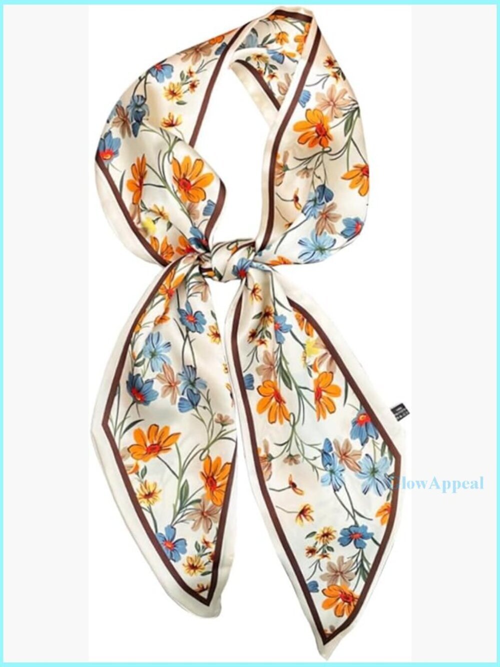 Silk-Like Polyester Scarf 5.9x59in Hair Neck Bag Accessory Multifunctional
